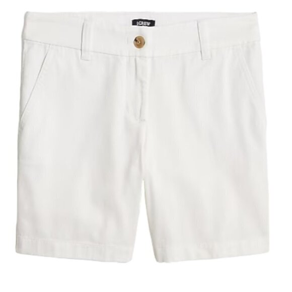 J. Crew 7" Classic Chino Shorts, White, size 14 - Picture 2 of 8